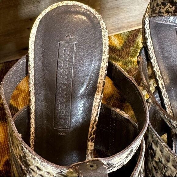 BCBGMaxAzria Black and Beige Snakeskin sz 9 - Picture 4 of 8